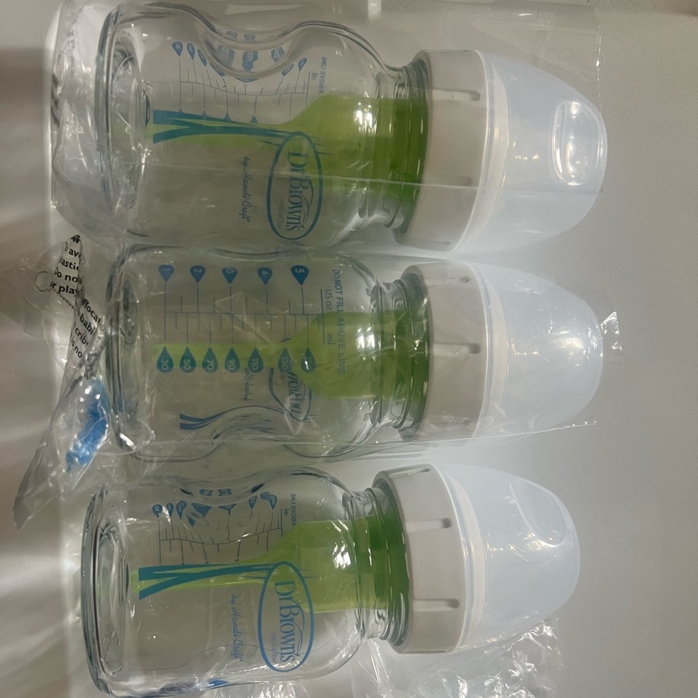 Glass Dr Brown bottles